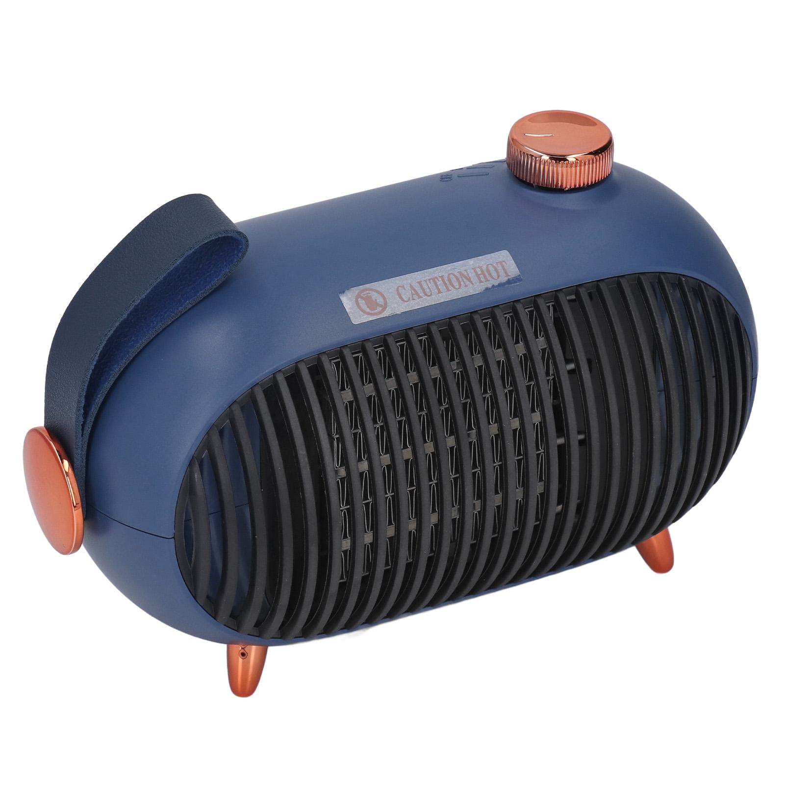 Small Space Heater 3 Level Adjustment 900W PTC Ceramic Fast Heating Mute Desk Heater with Flame EU Plug