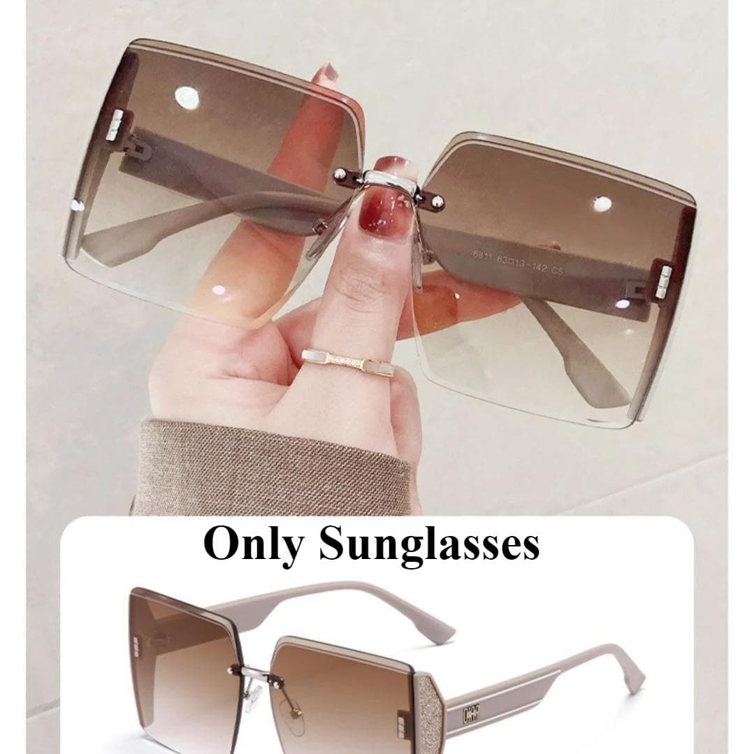 Women's Borderless Sunglasses Starlit Sky UV Resistant Driving Glasses Lightweight Stylish