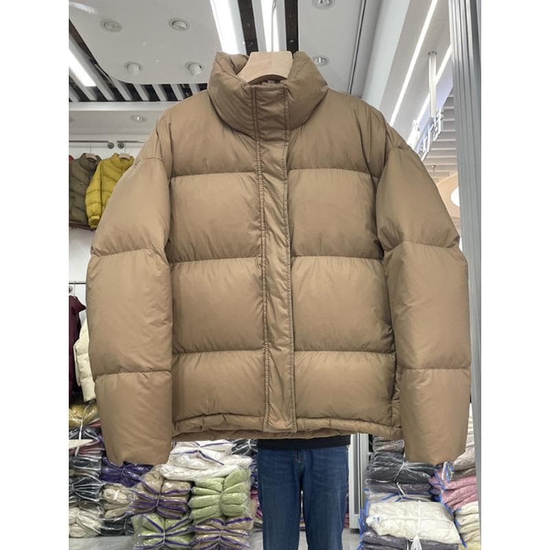 New Down Jacket Short Small Stand-up Collar Bread Jacket Winter Clothing M