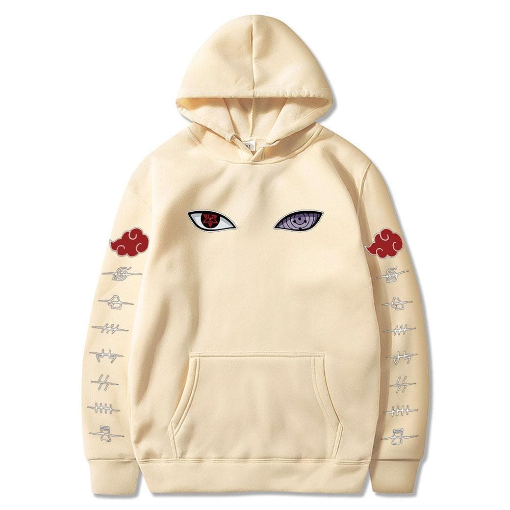 Naruto Cosplay Hoodie Harajuku Sweatshirts Men Cotton Hoodies XXXL khaki