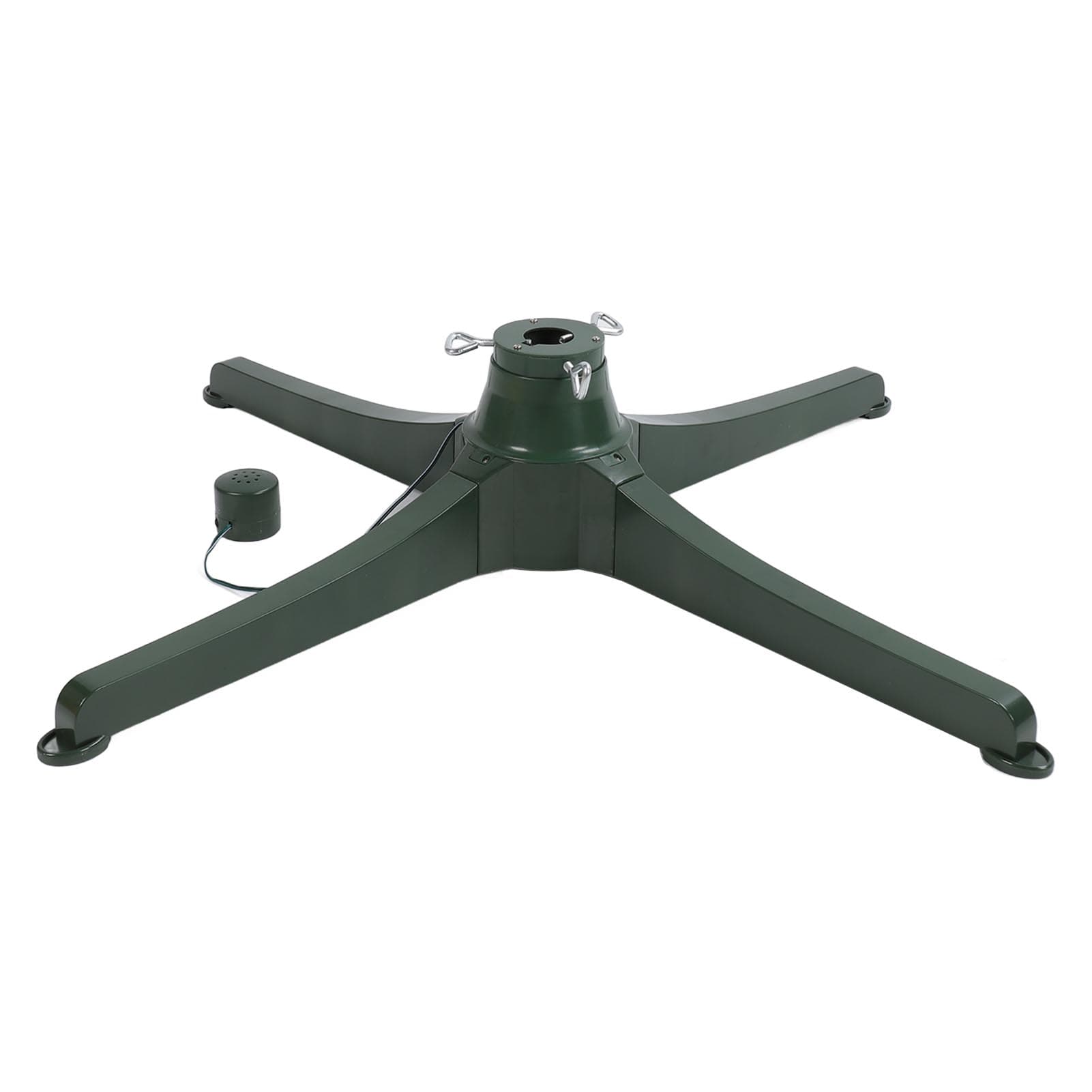 360 Degree Rotating Christmas Tree Stand Adjustable Musical Rolling Tree Holder for 1.25in Trunk UK Plug