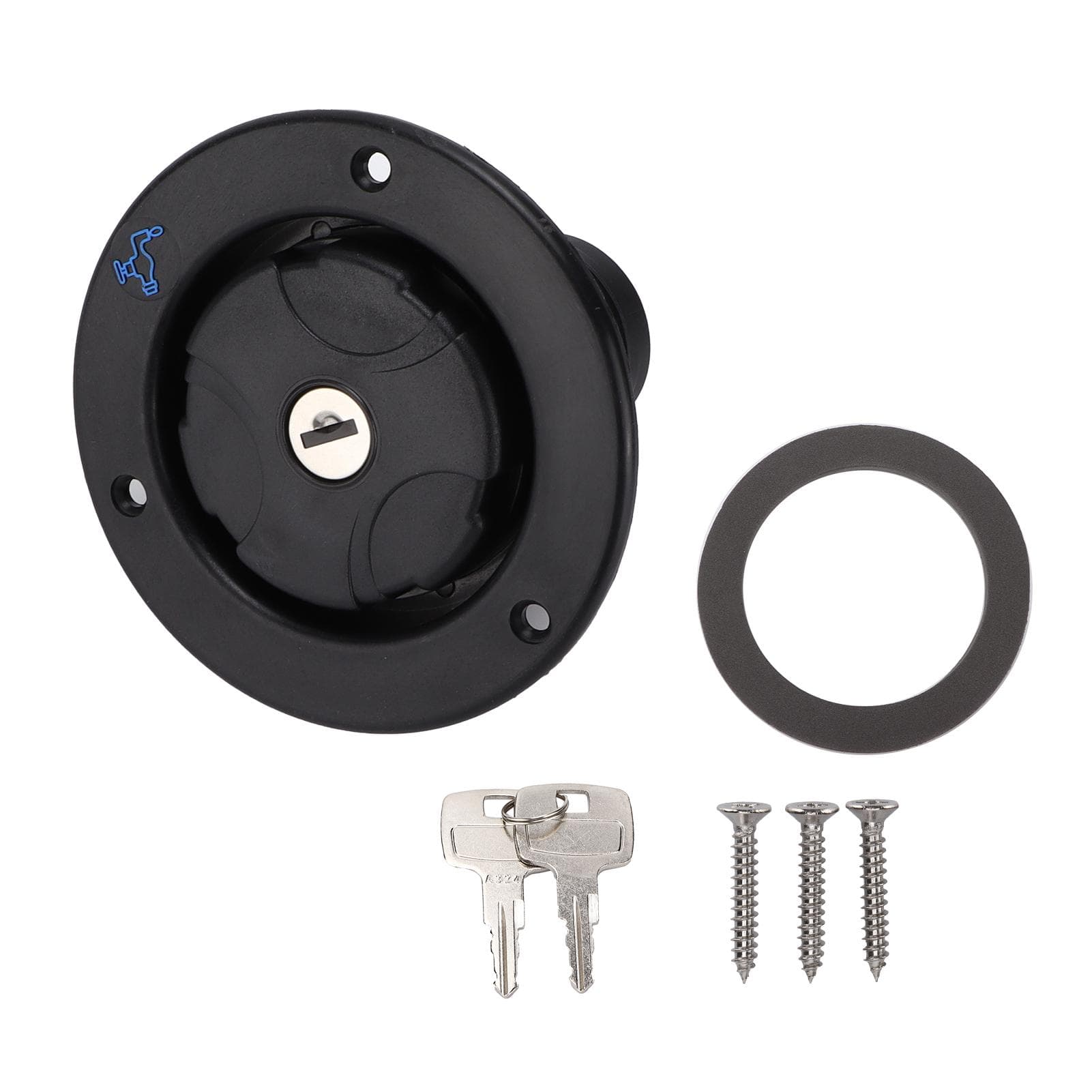 Car Weight Water Fill Hatch Inlet with 2 Keys Replacement for RVs Motorhome Camper Trailer Caravan