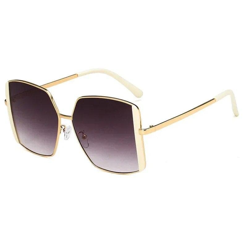 Unisex Fashion Oversized Square Sunglasses Retro Big Frame Flat Top Sun Glasses Luxury Shades UV400 Protection Eyeglasses