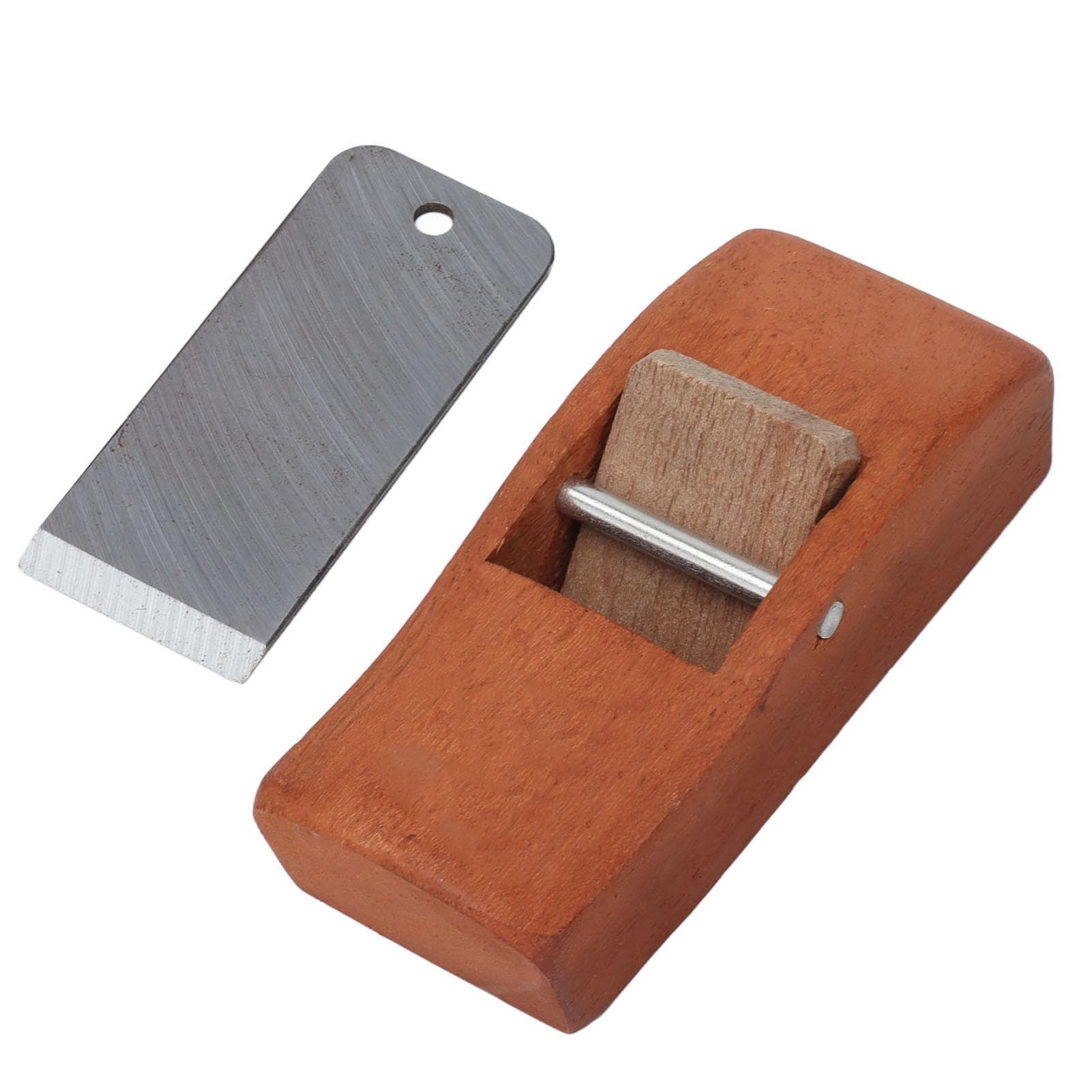 Mini Woodworking Plane Red Sandalwood Block Steel Blade Hand Trimming Deburring Planer