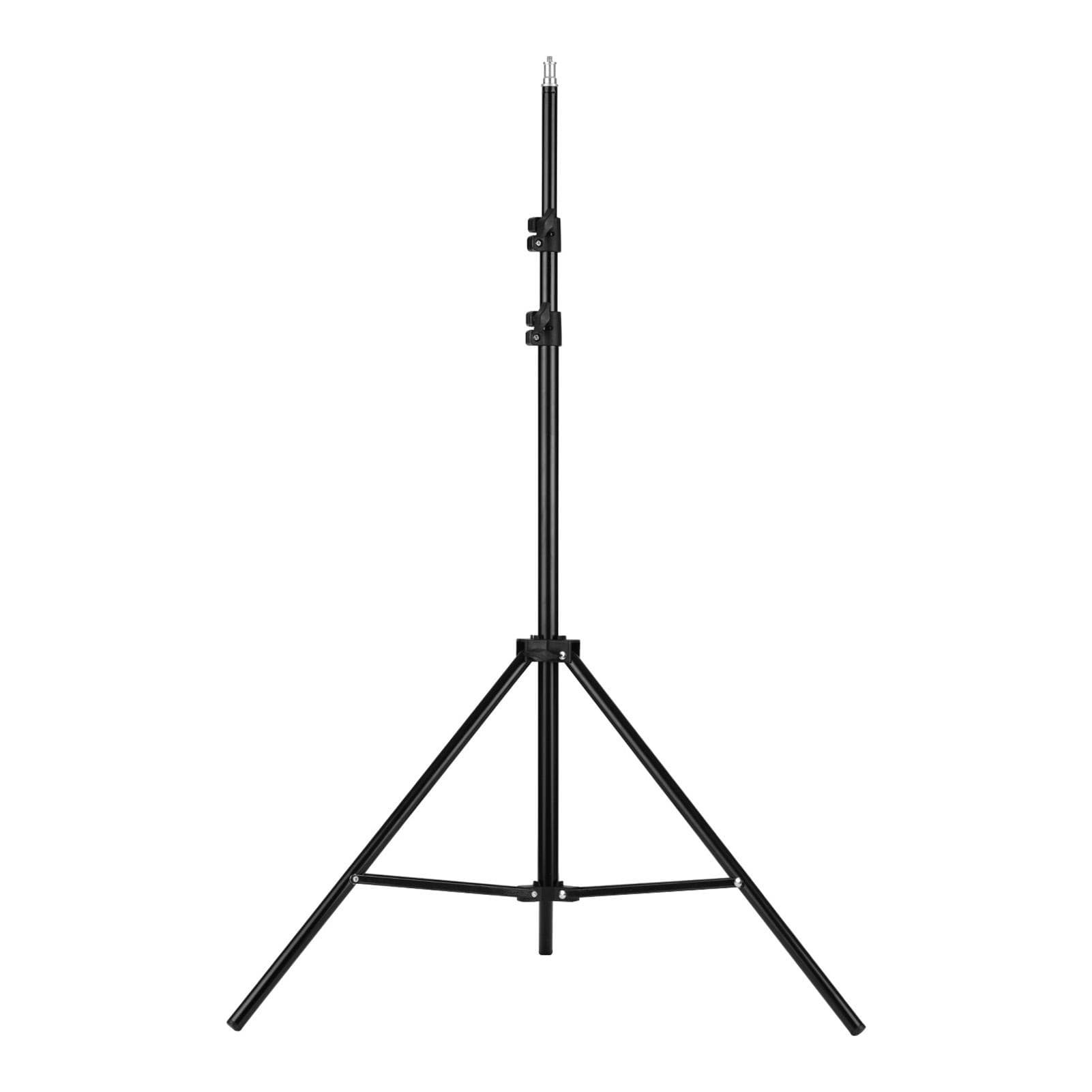 Adjustable Metal Tripod Light Stand Max. Height 1.6M/5.2ft with 1/4 Inch Screw for Photography black