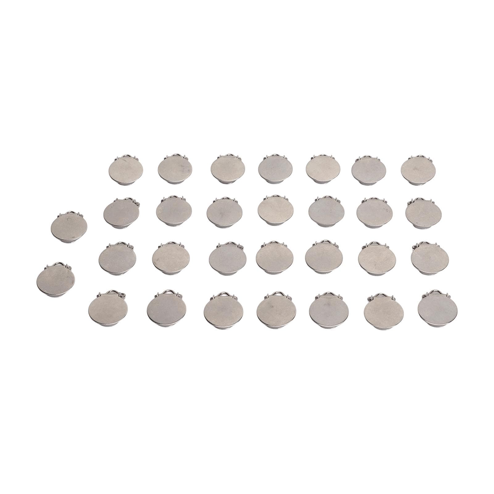 30pcs Metal Round Pacifier Clips for Toddler Rust Prevention Electroplated Stainless Steel