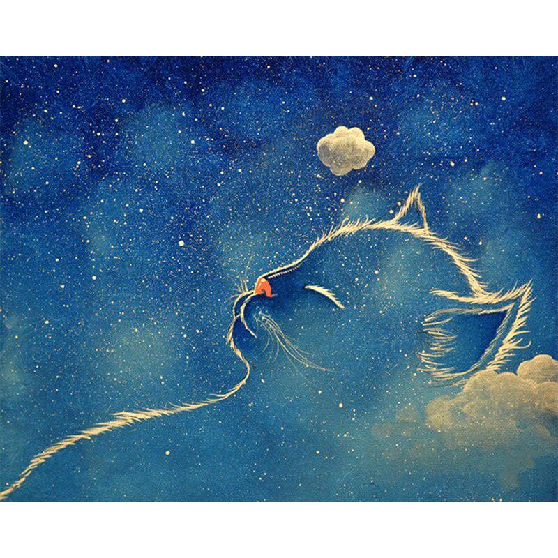DIY 5D Diamond Painting Cartoon Sleeping Cat Cross Stitch Diamond Embroidery 20X30CM