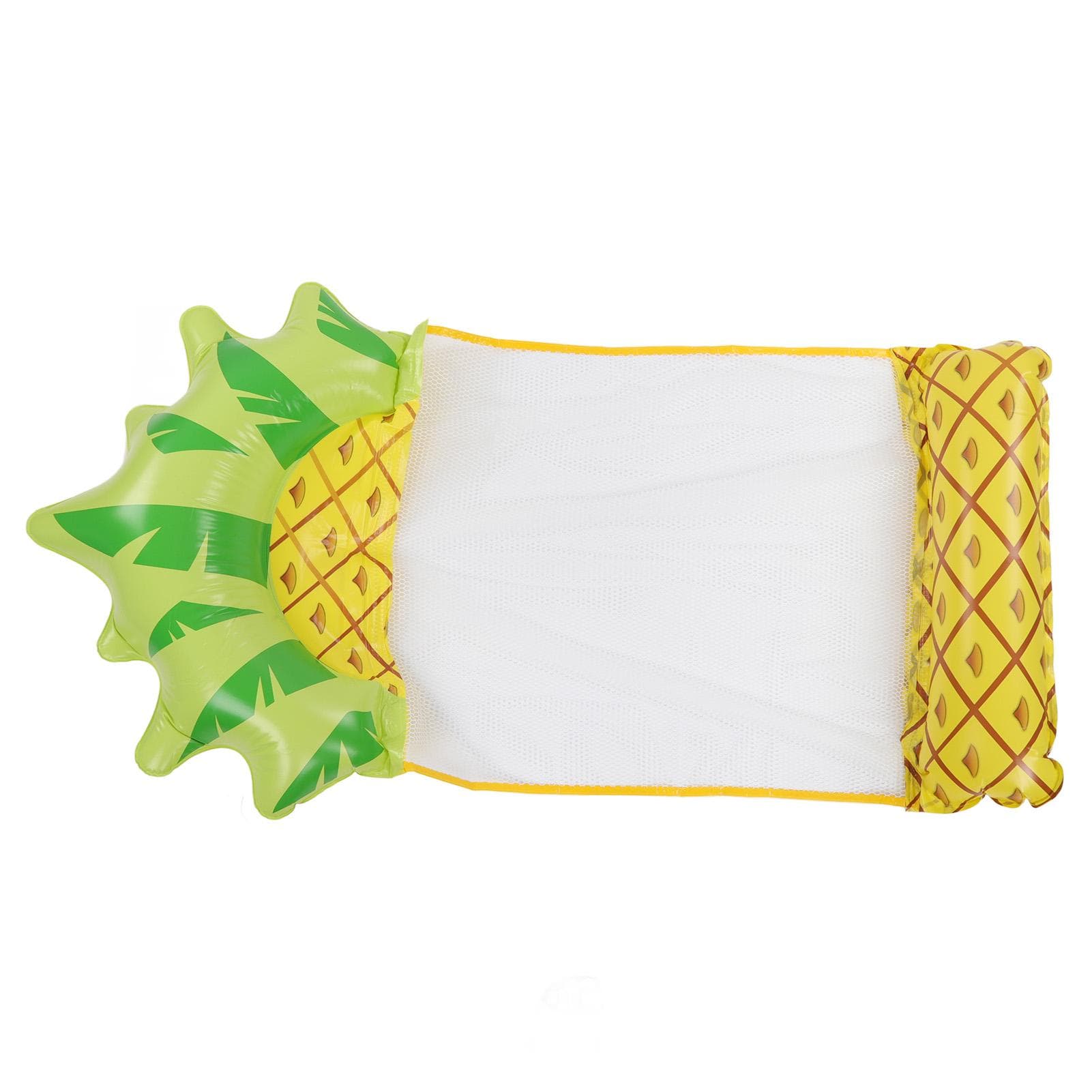 Water Hammock Float Lounger Pineapple Fruit Pattern Foldable Multifunction Inflatable Float Lounger