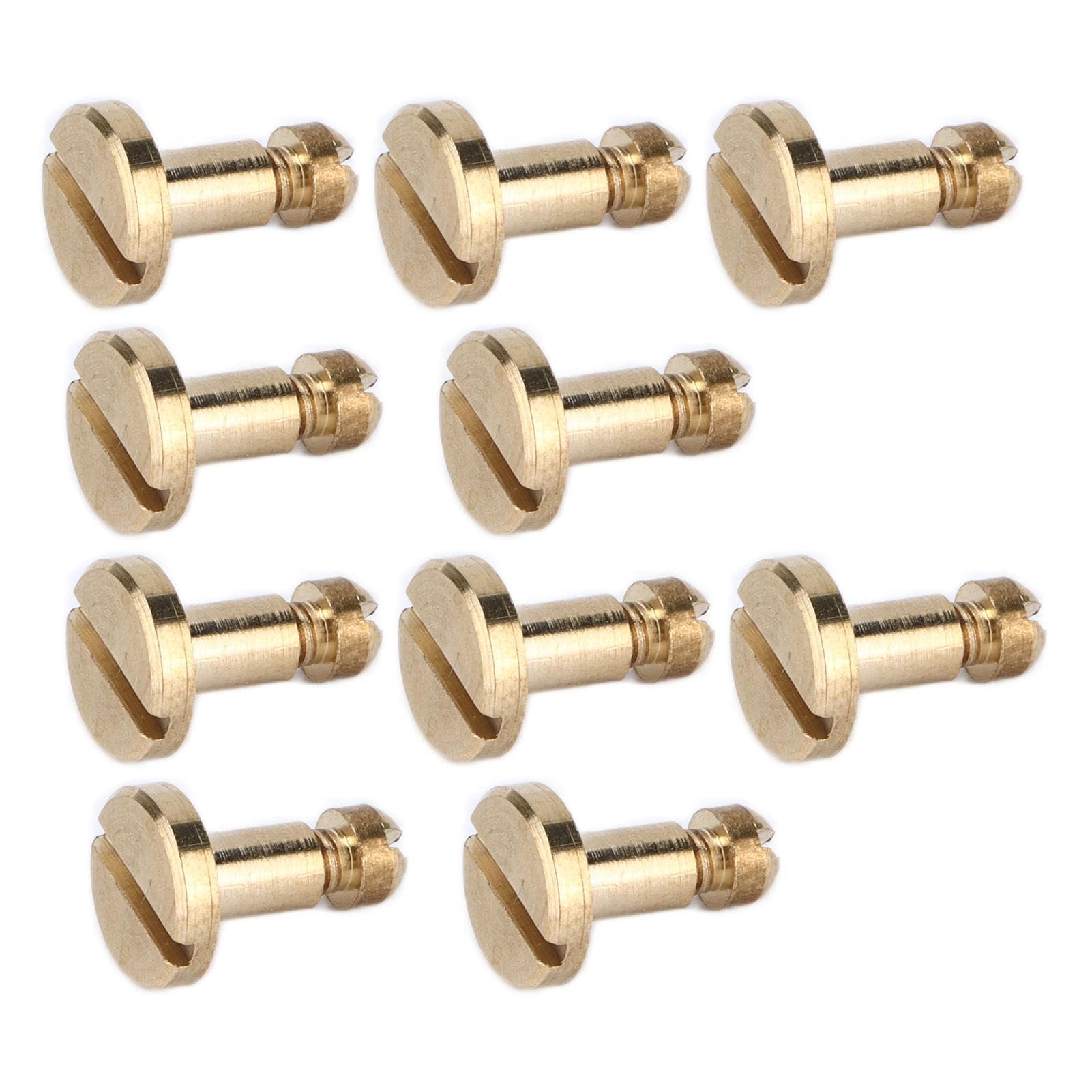 10 Sets Book Binding Screw Easily Binding Disassemble Sturdy DIY Ledger Rivets for Leather Crafts
