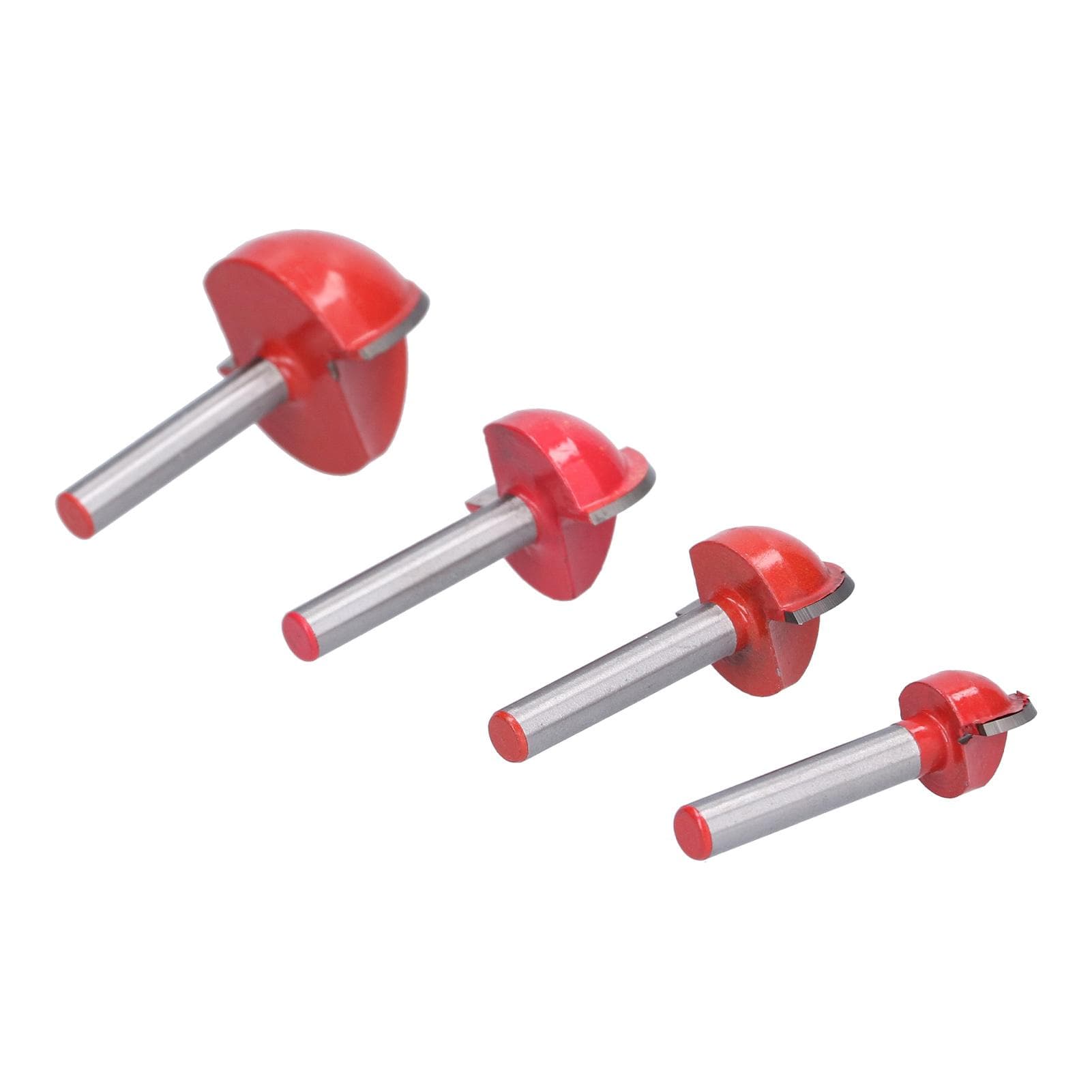 4Pcs Bowl Router Bit Ball Bearing Dish Carving CNC Milling Cutter Arc Digging Trimming Tool