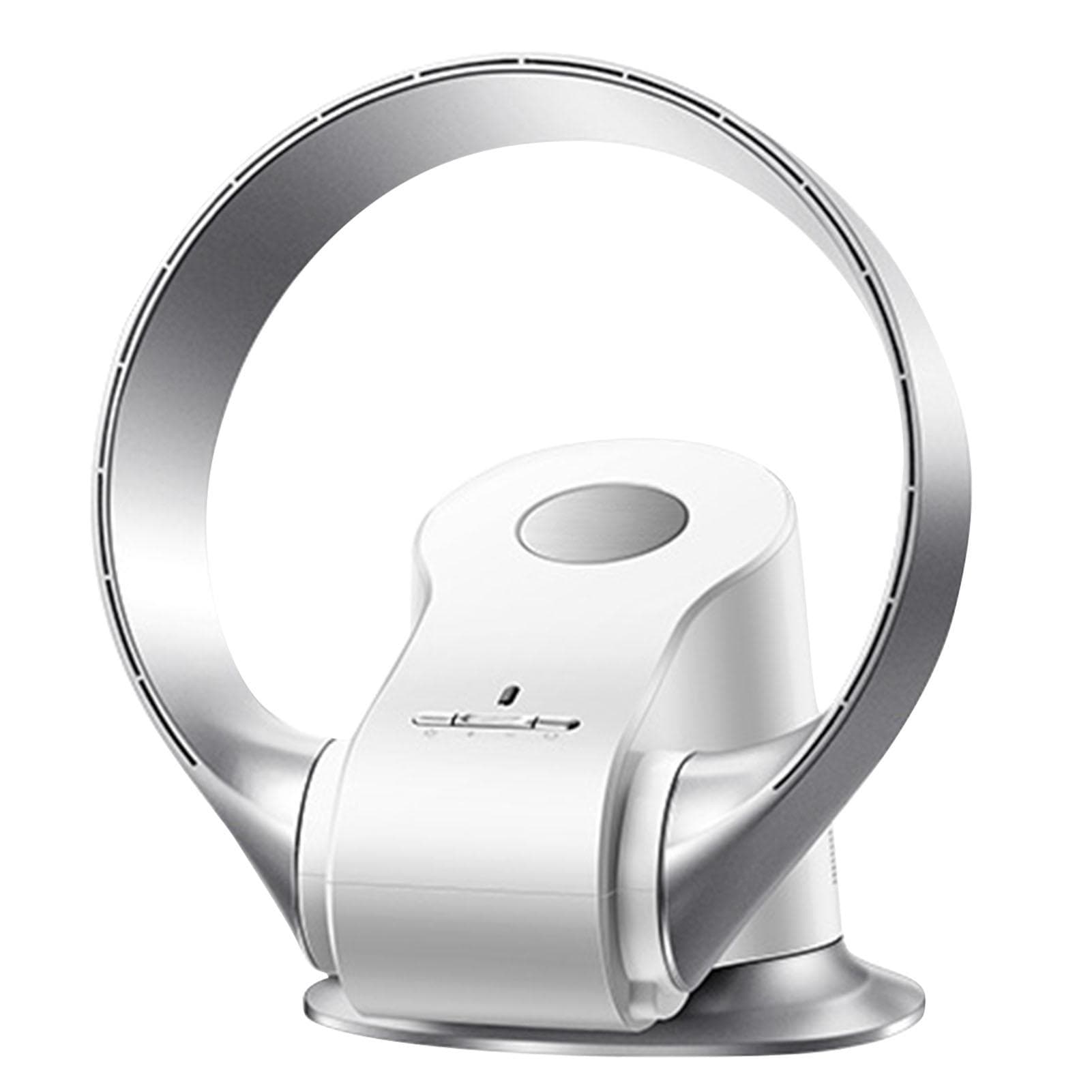 Bladeless Fan 9 Speed Wide Angle Wall Mount Small Desk Fan with Remote Control silver