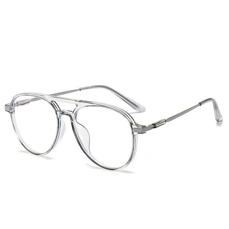 Vintage Double Beam Reading Glasses for Men Anti Blue Light Square Frame Presbyopia Eyewear 2.5