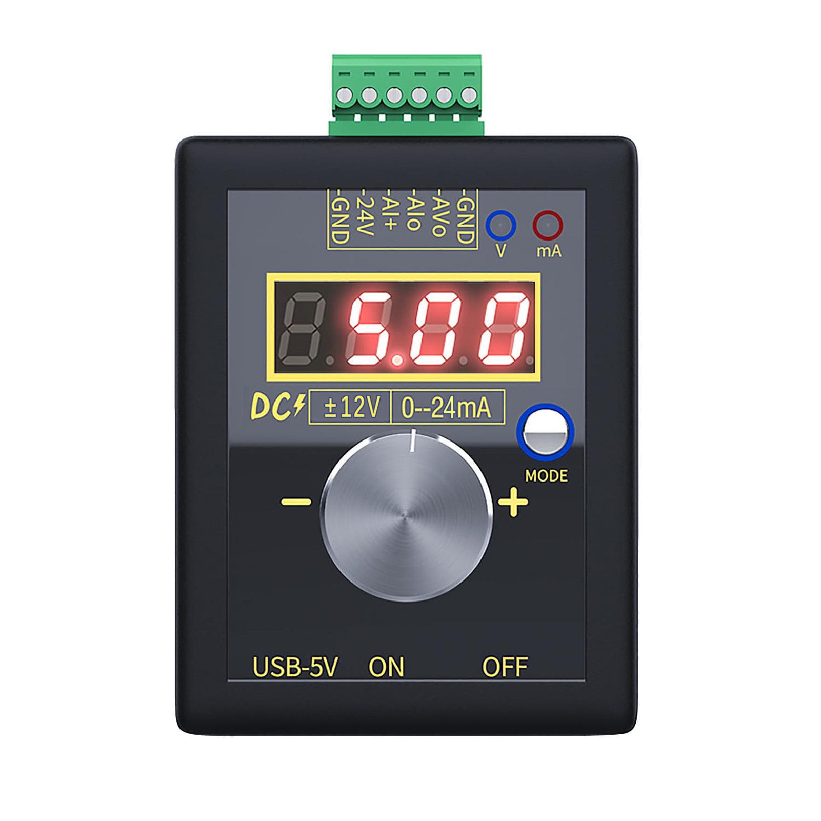 Current Voltage Signal Generator 0-10V 0-22mA Adjustable Current Voltage Analog Simulator 3 Power with Built-in Battery