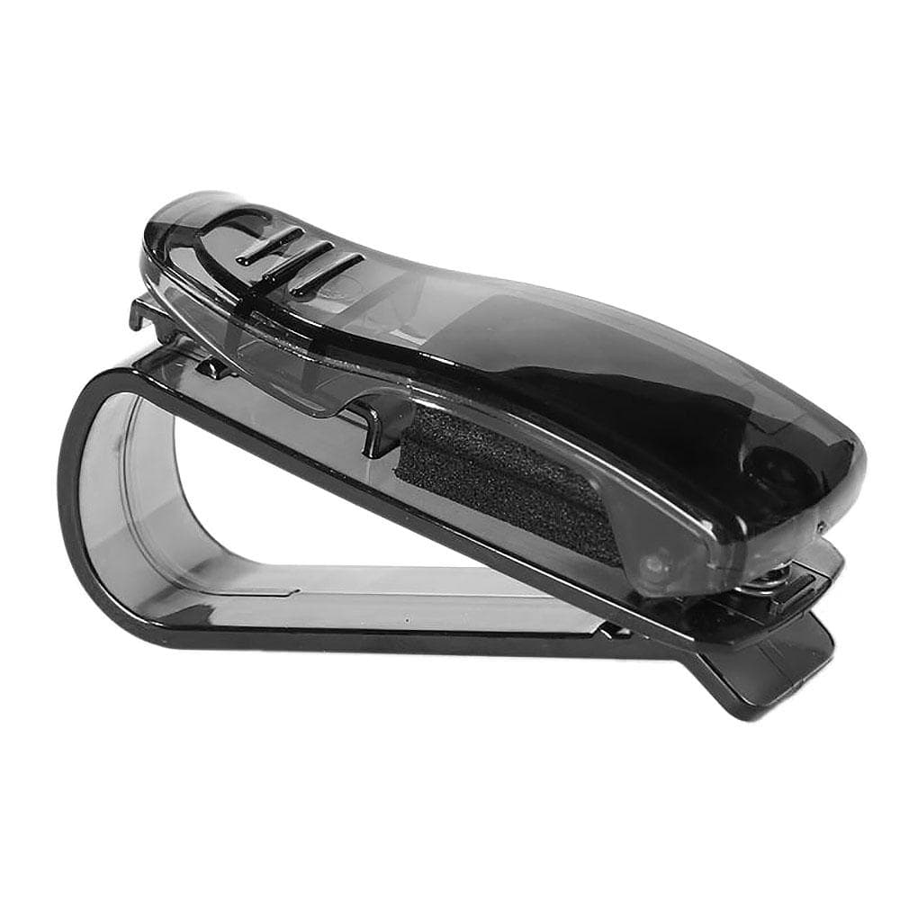 Car Sun Shield Top Visor Sunglasses Holder Eyeglass Clip Ticket Card Mini Clinch black