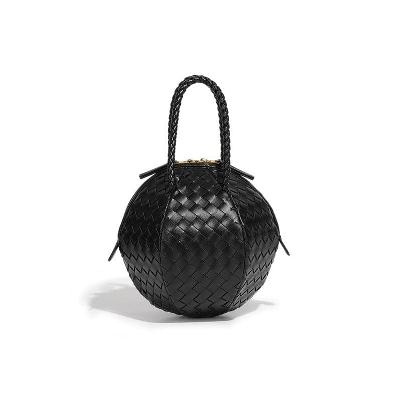 Hand-woven Bags, Small Round Bags with A Sense of Texture, Trendy Women's Hand-held Shoulder Bags