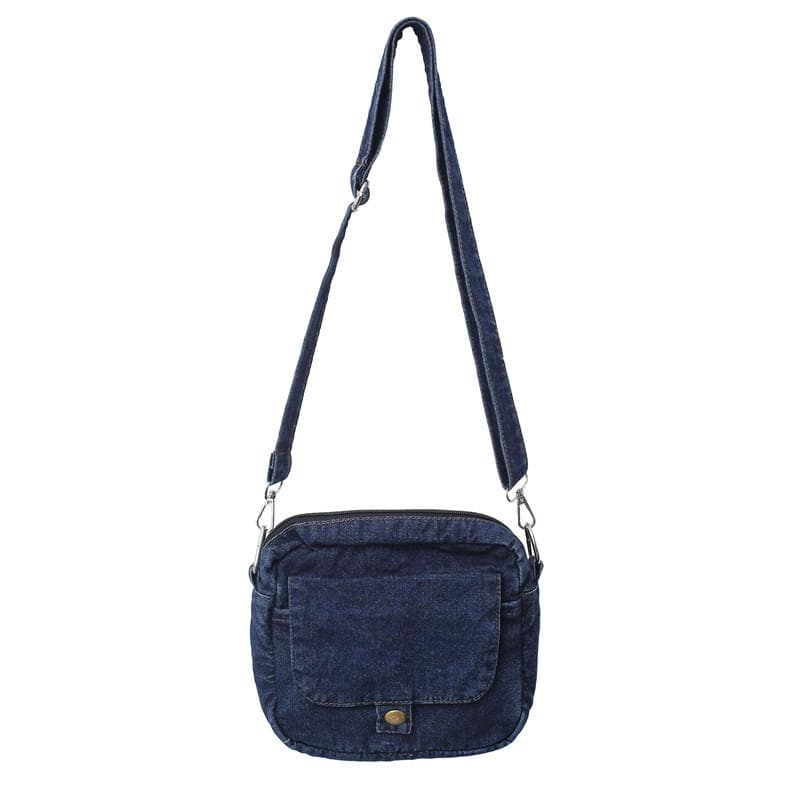 Shoulder Bag Denim Small Bag Women's Crossbody Bag dark blue