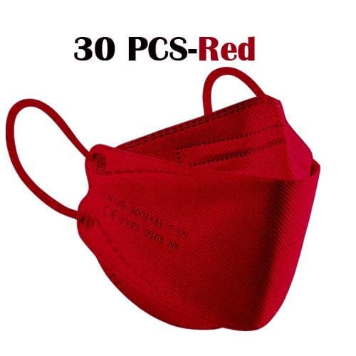 FFP2 Colorful Face Mask Mascarillas Anti-fog Dust Respirator Breathable KN95 Adult Masks 30PCS red
