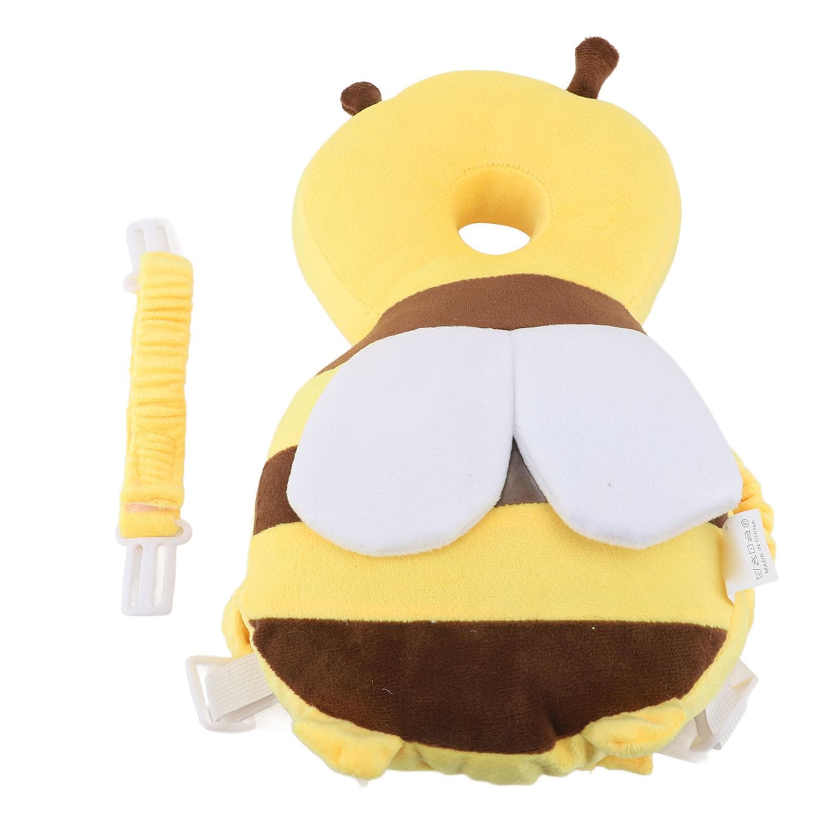 Head Protector Backpack Yellow Bee Adjustable Retractable Shoulder Strap Anti Fall Walking Head