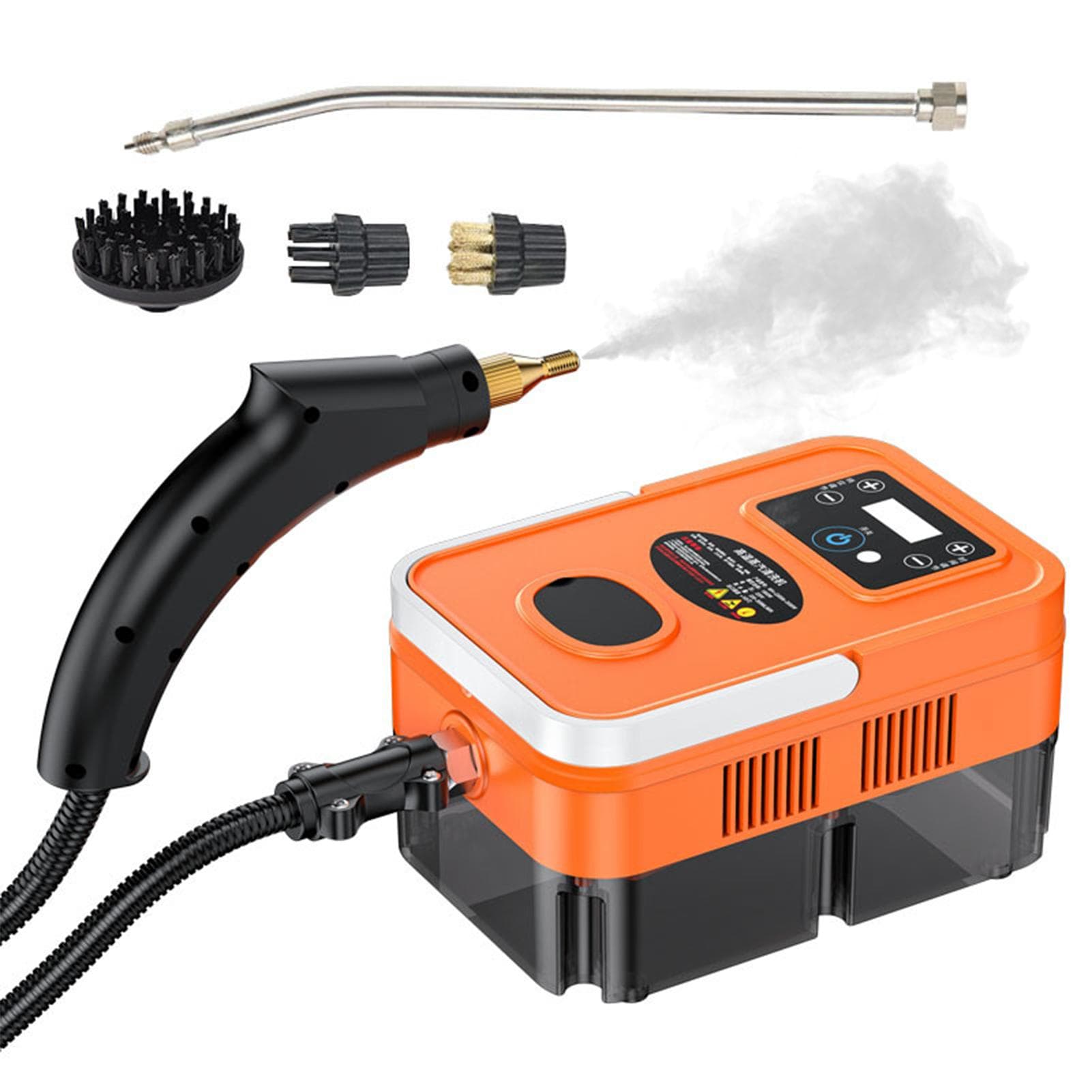 Handheld Multi-surface Steam Cleaner with 4pcs Accessories Touch Screen 6 Levels Adjustable 15s UK plug