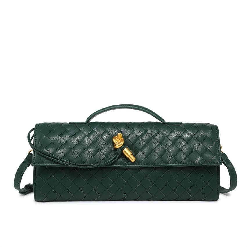 Women's Handwoven Woven Clutch Bag - Elegant Evening Handbag 31x4x14cm