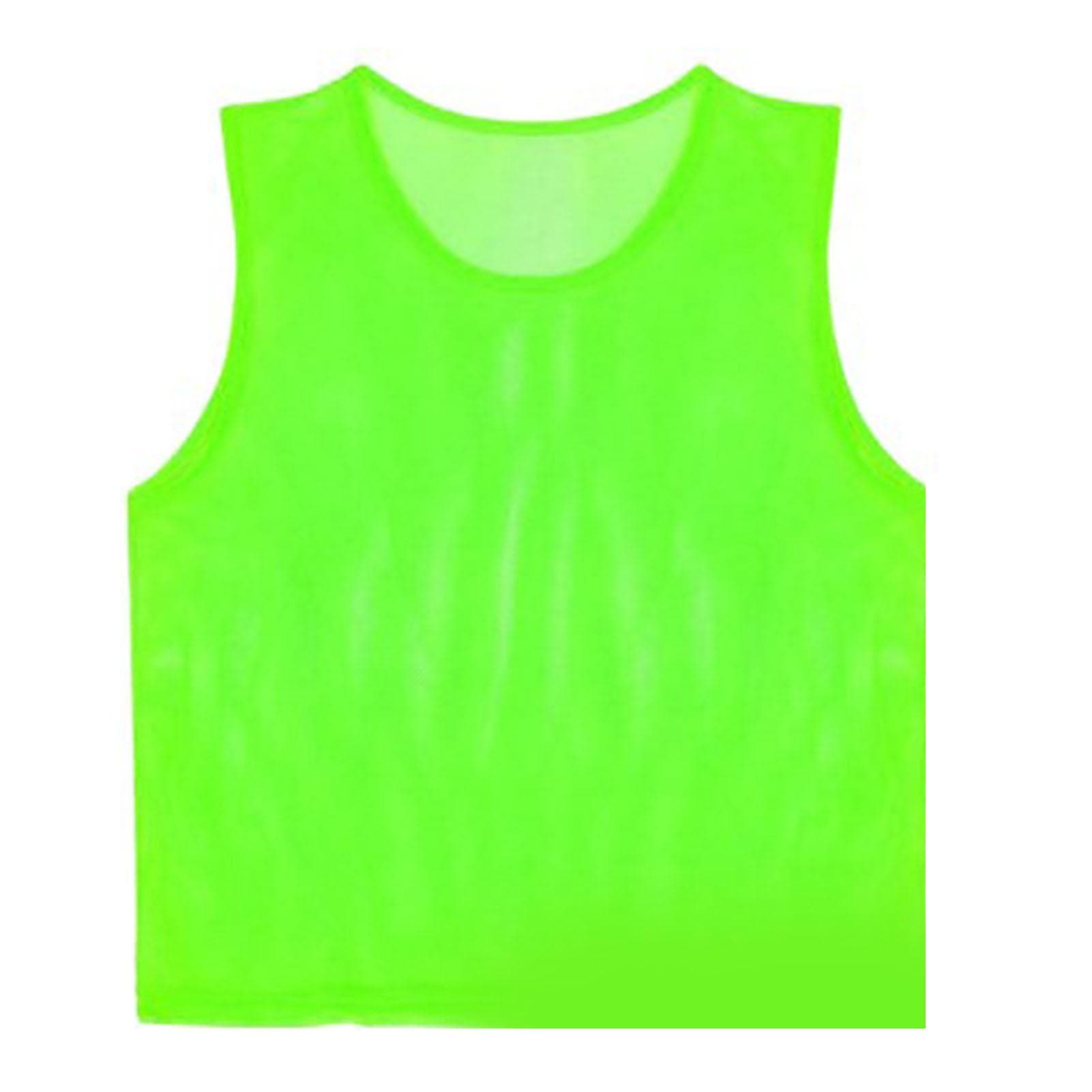 Scrimmage Training Vest Breathable Soccer Football Team Training Practice Vests for Outdoor Sports green