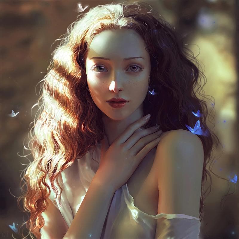 Diamond Painting Cross Stitch Beauty Diamond Mosaic Portrait Embroidery 30x30CM