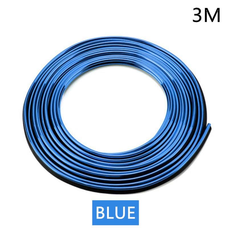 3M Soft Glue Chromed Car Door Trim Strip On Friction Resistant Generic Automotive Interior Accessories 3M blue