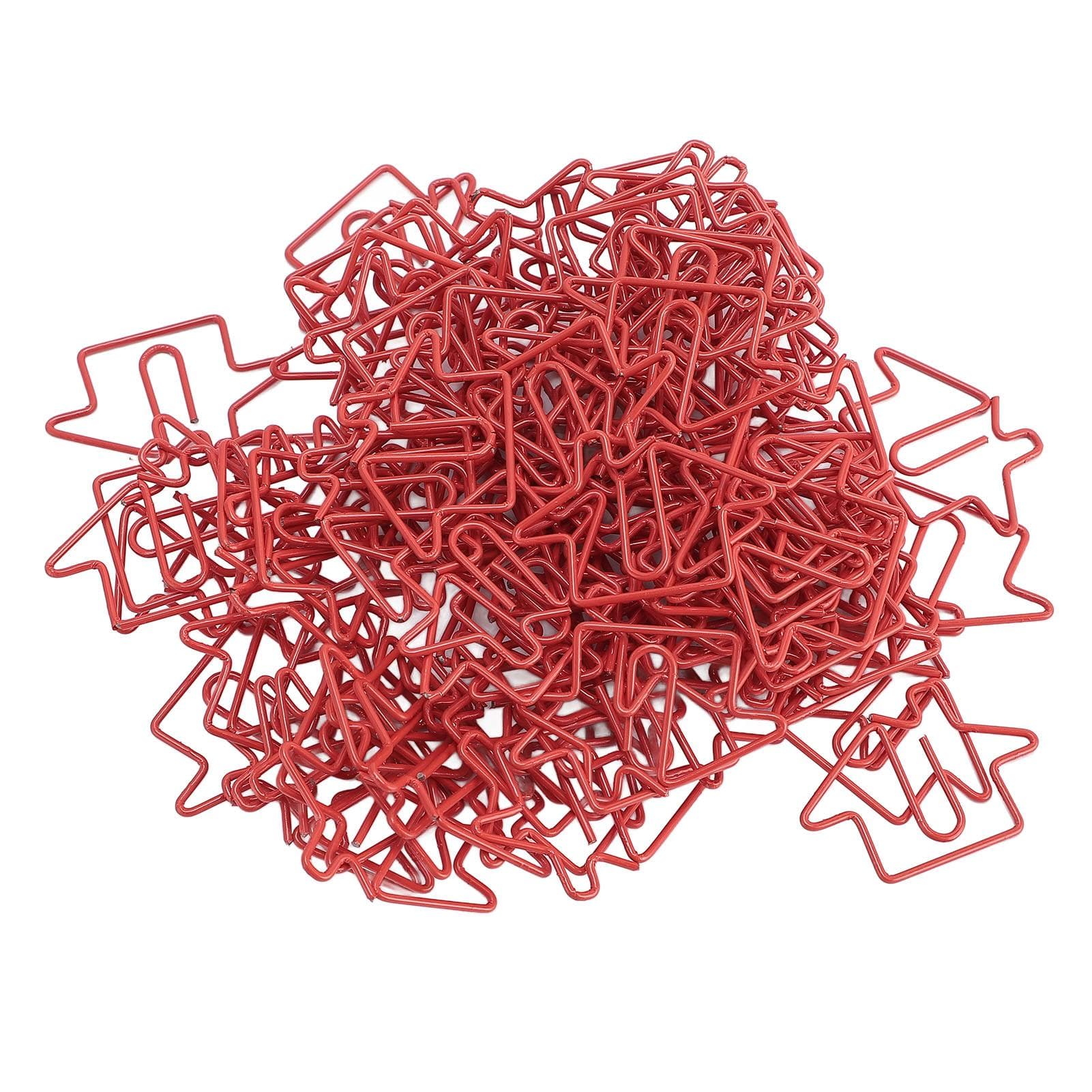 100Pcs House Shaped Paper Clips Iron Wire Multifunctional Decorative Fancy Paperclips for red
