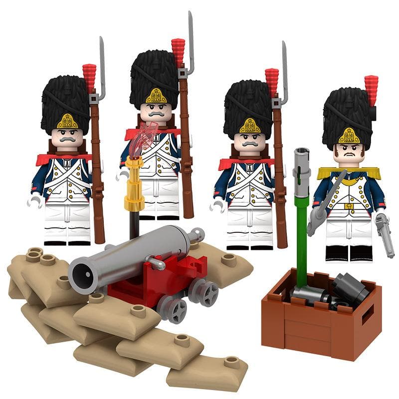 Napoleon British Medieval Naval Artillery Trenches Small Scene Building Blocks Toy