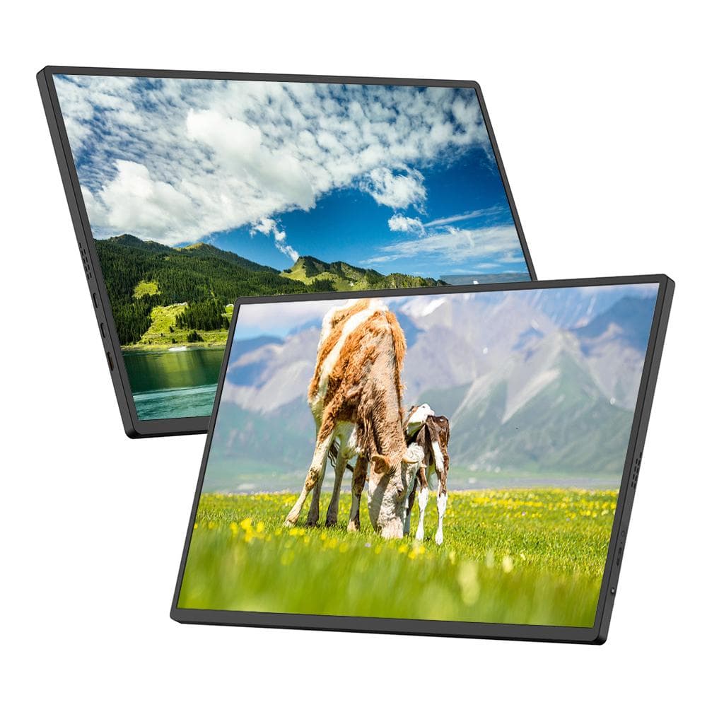 18.5 1080P Portable Monitor IPS Screen 1920*1080 Resolution 178 degrees Wide Viewing Angle 60Hz Refresh US Plug black