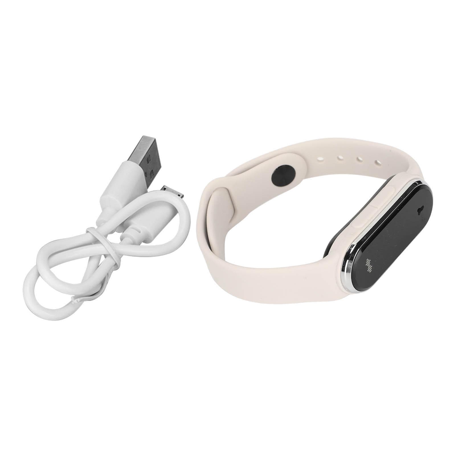 Ultrasonic Mosquito Repellent Bracelet Rechargeable Mosquito Repellent Watch with Time Display white