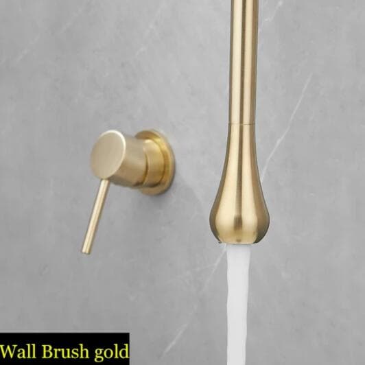 BAKALA Water Drop Hang Ceiling Faucet Bathroom Basin Bathtub Tap Solid Brass Hot Cold Water Sink Mixer Tub Hardware