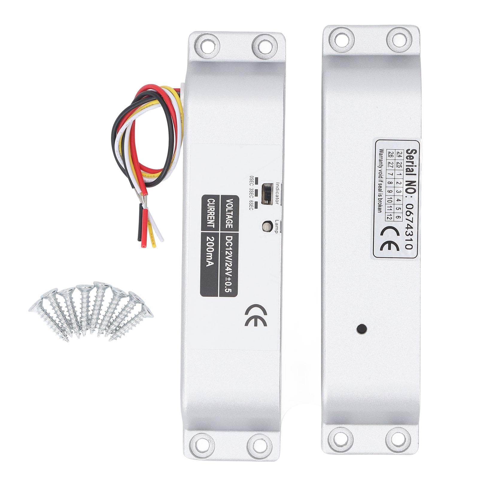 Electric Drop Bolt Lock with Time Delay DC12V 24V NC Mode Fail Safe Electric Mortise Lock for