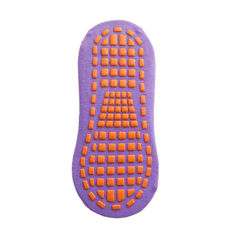 1 Pair Non-Slip Short Socks Home Floor Socks Indoor Sport Breathable Cotton Socks Yoga Socks aldult light purple