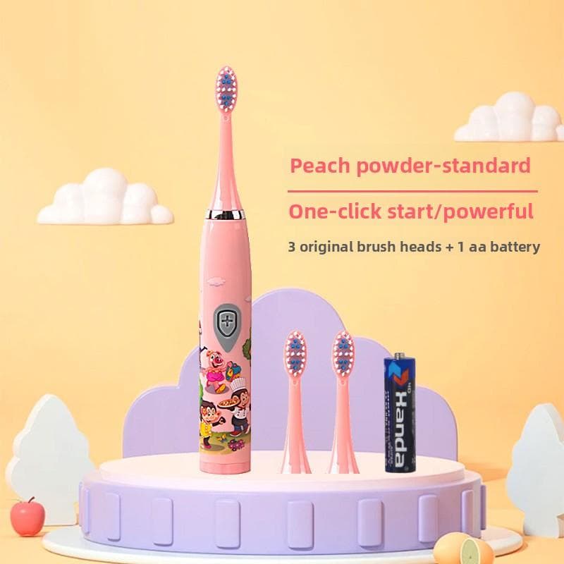 Electric Toothbrush Children's Model, Waterproof Small Head Soft Hair Electric Toothbrush Battery Model One-click Start Electric