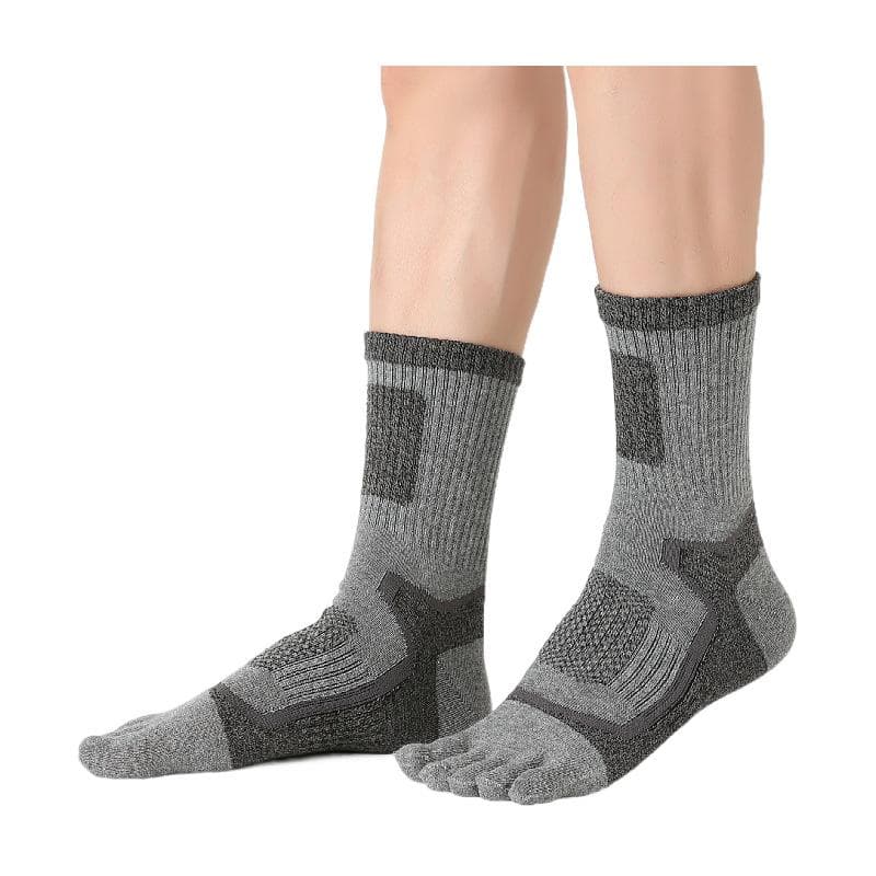 Cotton Toe Socks Five Finger Socks No Show Crew Athletic Running Socks Five Finger Toe Socks one size grey