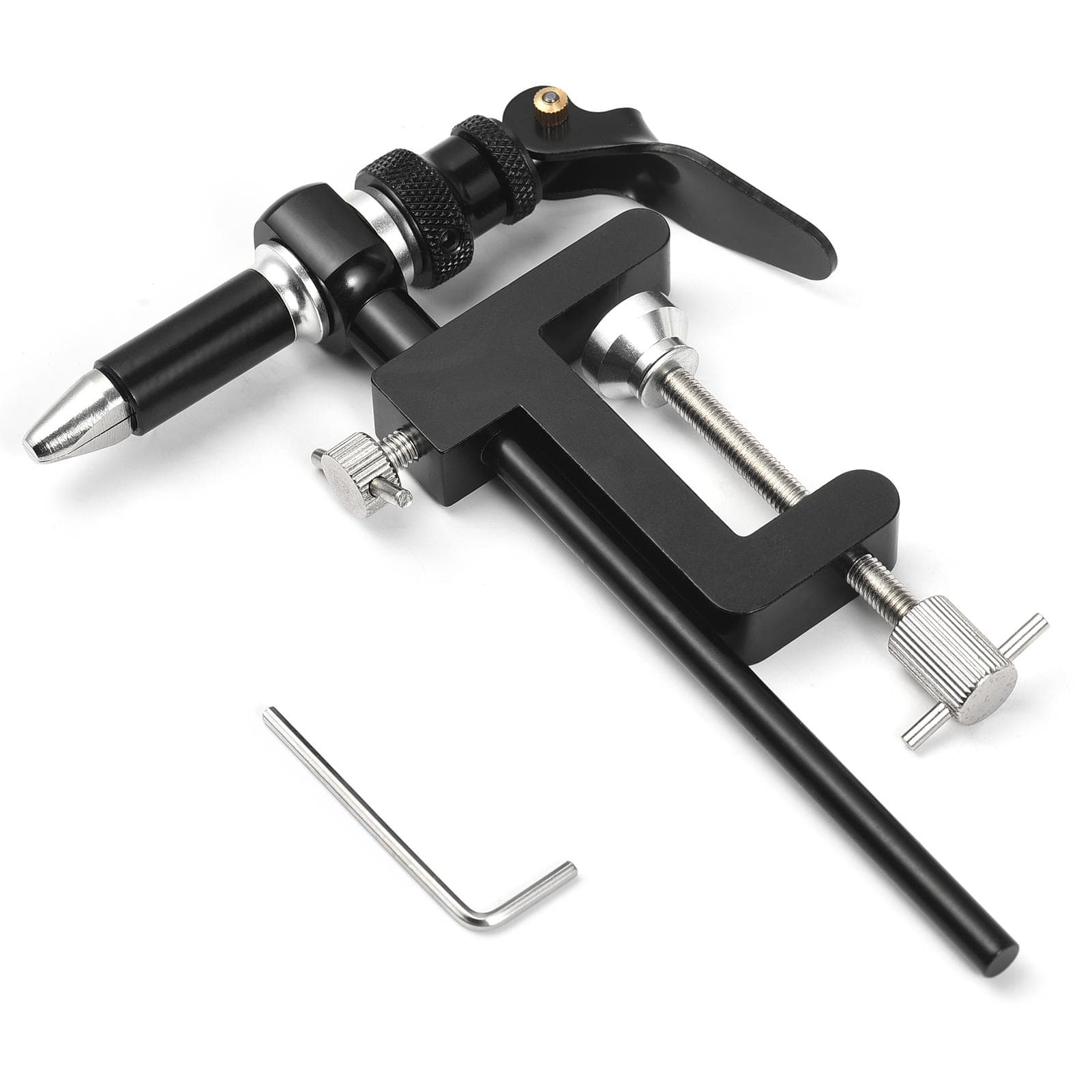 Fly Tying Vise Tool Safety Holding Fishing Hook C-clamp Tying Vise Fly Fishing Tool Kit black
