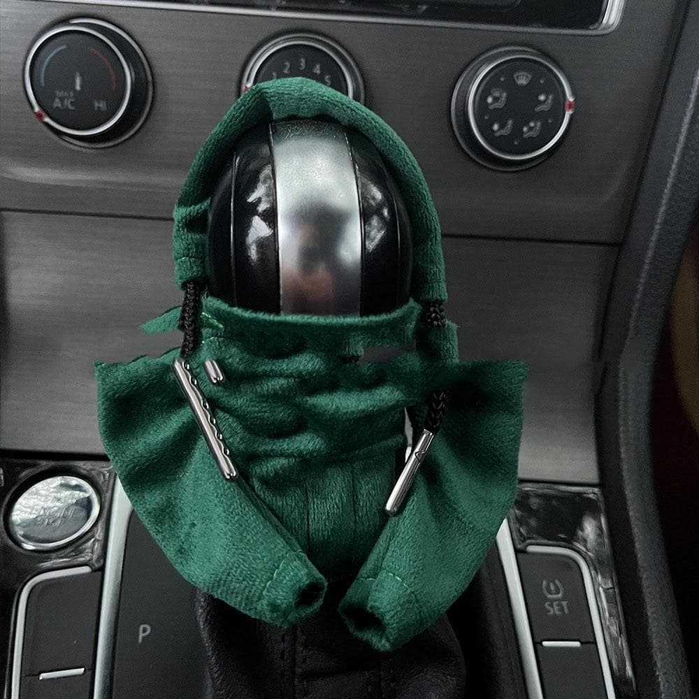 1Pc Car Gear Handle Sleeve Gear Lever Decoration Hoodie Cover Automatic Car Interior Accessories green