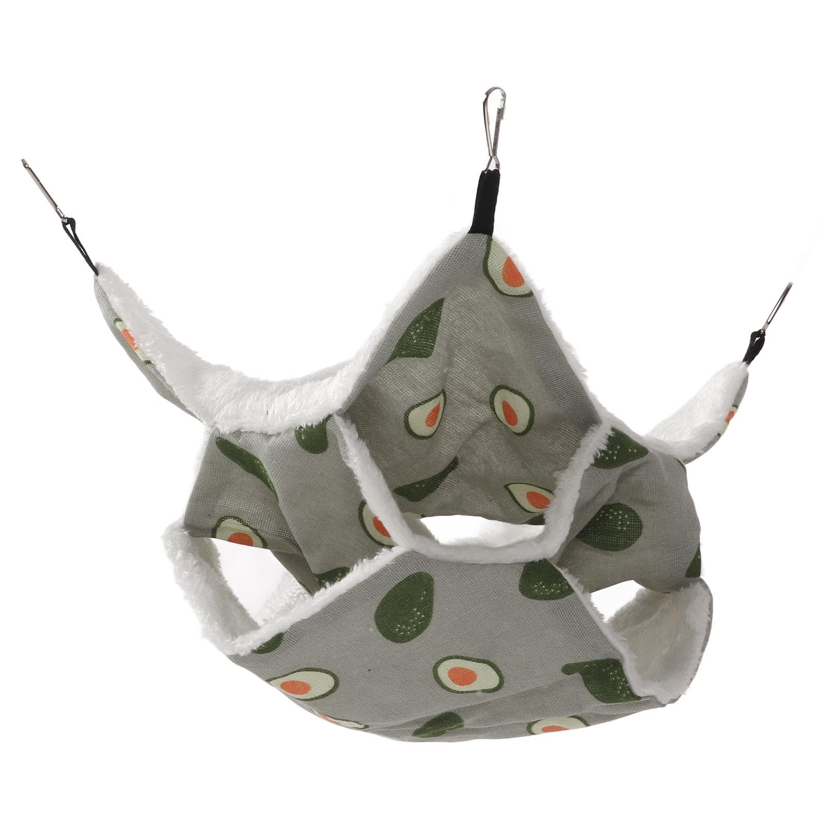 Pet Cage Hammock 3 Layer Breathable Plush Small Pet Hanging Bed for Hamster Sugar Glider