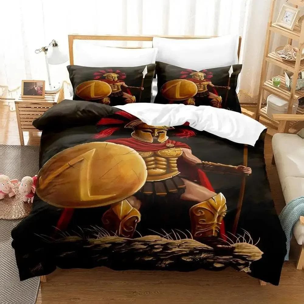 Spartan Bedding Set Single Twin Full Queen King Size Bed Set Adult Kid Bedroom Duvet cover Sets 3D Print Anime Bed Sheet Set 70x133cm 2pcs