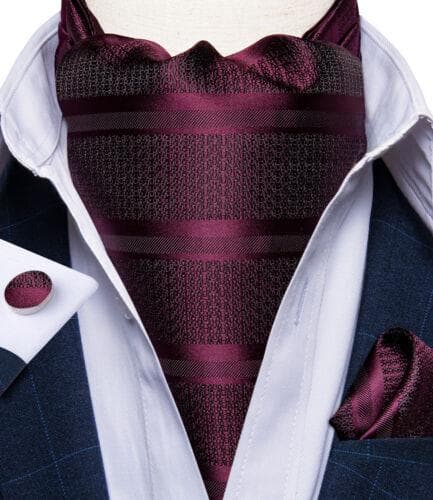 Mens Ascot Silk Cravat Blue Paisley Tie Handkerchief Cufflinks Set Formal Party LDAS2033