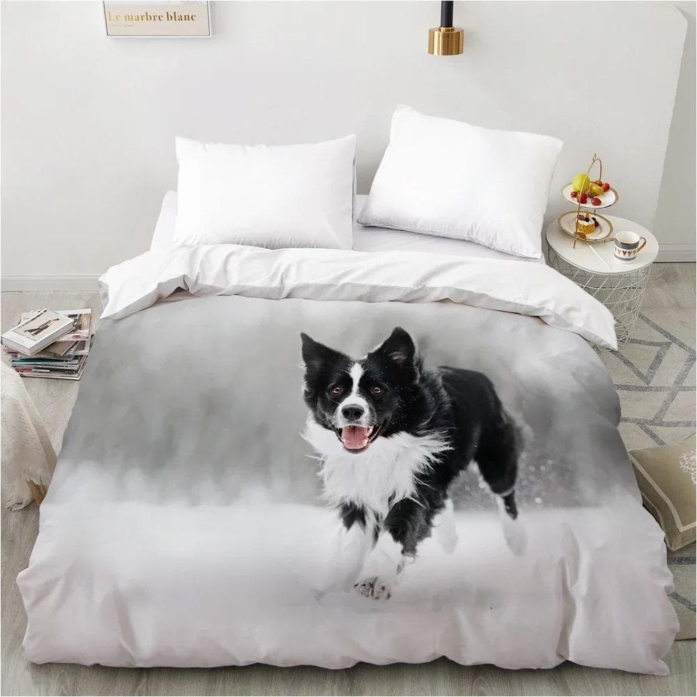 Animal Lie Down Dog Pet Bedding Set Duvet Cover Bedroom Comforter Covers Single Twin King Size Quilt Cover Home Textile AU Double 180x210cm