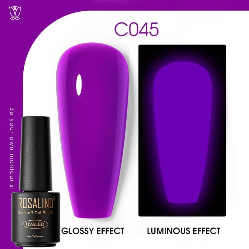 ROSALIND Nail Gel Polish Semi Permanent Varnish Hybrid UV Gel Polish Soak Off Nail Art Gel Top Base Coat Matt Top For Manicure Nail Art RA-C045