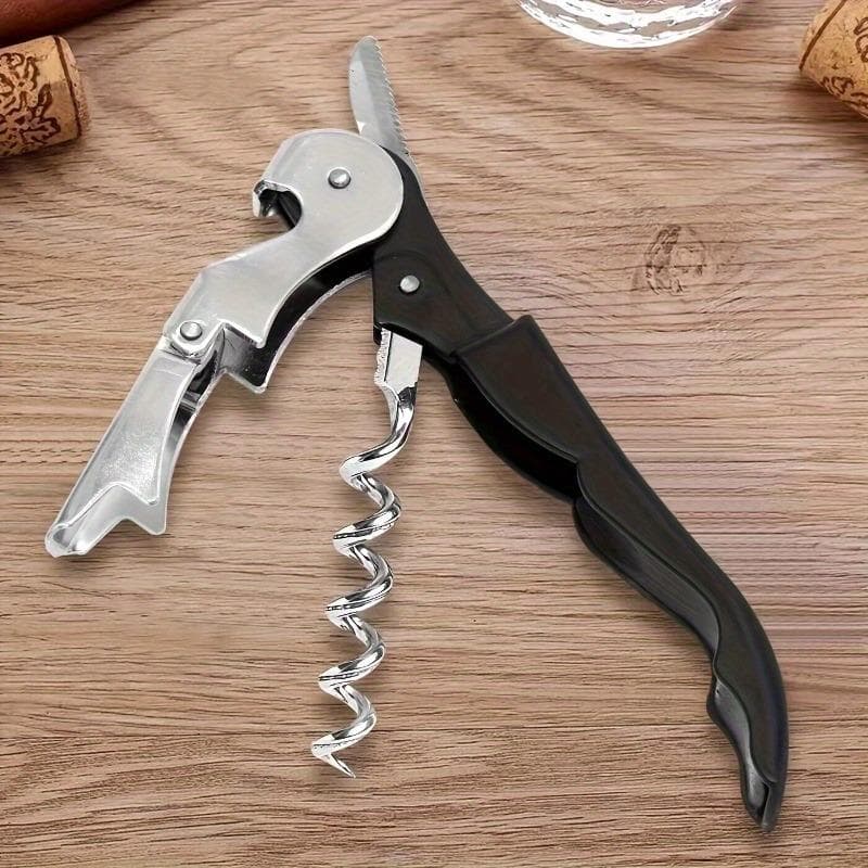 1pc, Easy-Glide Stainless Steel Corkscrew - 4.7 Effortless Wine Opener For Home & Rv Use
