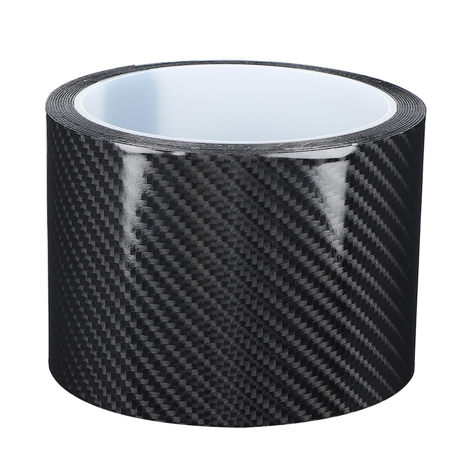 Black Carbon Fiber Protective Film Car Door Edge Guard Antiscratch Sticker(7cm x 3 meters )