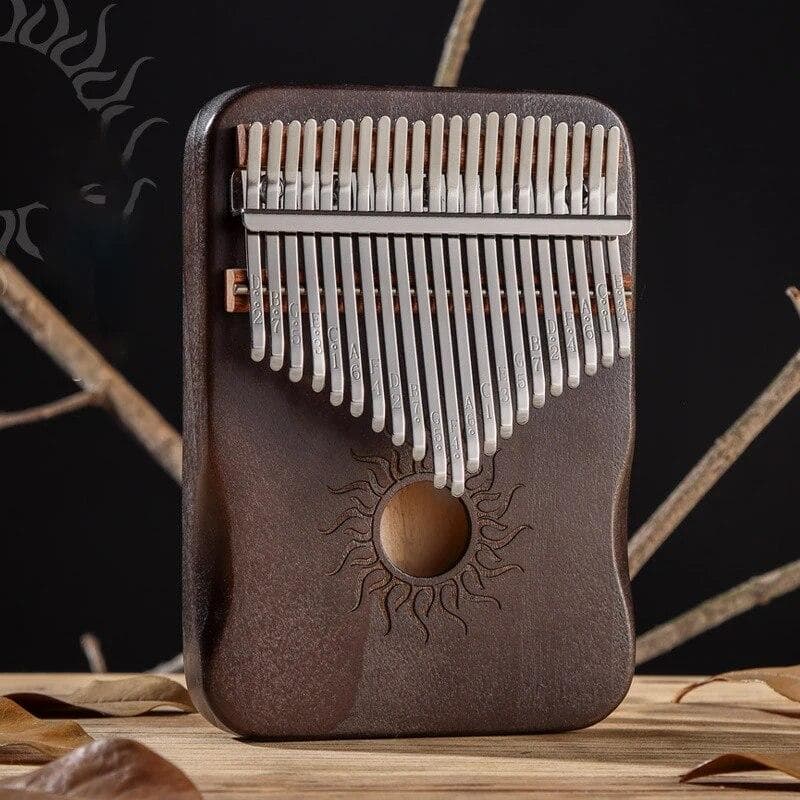 Hluru Kalimba 21 Keys Musical Instrument Full Wood Maple Kalimba 17 Keys with Sound Hole Mbira For Beginner 21 keys black