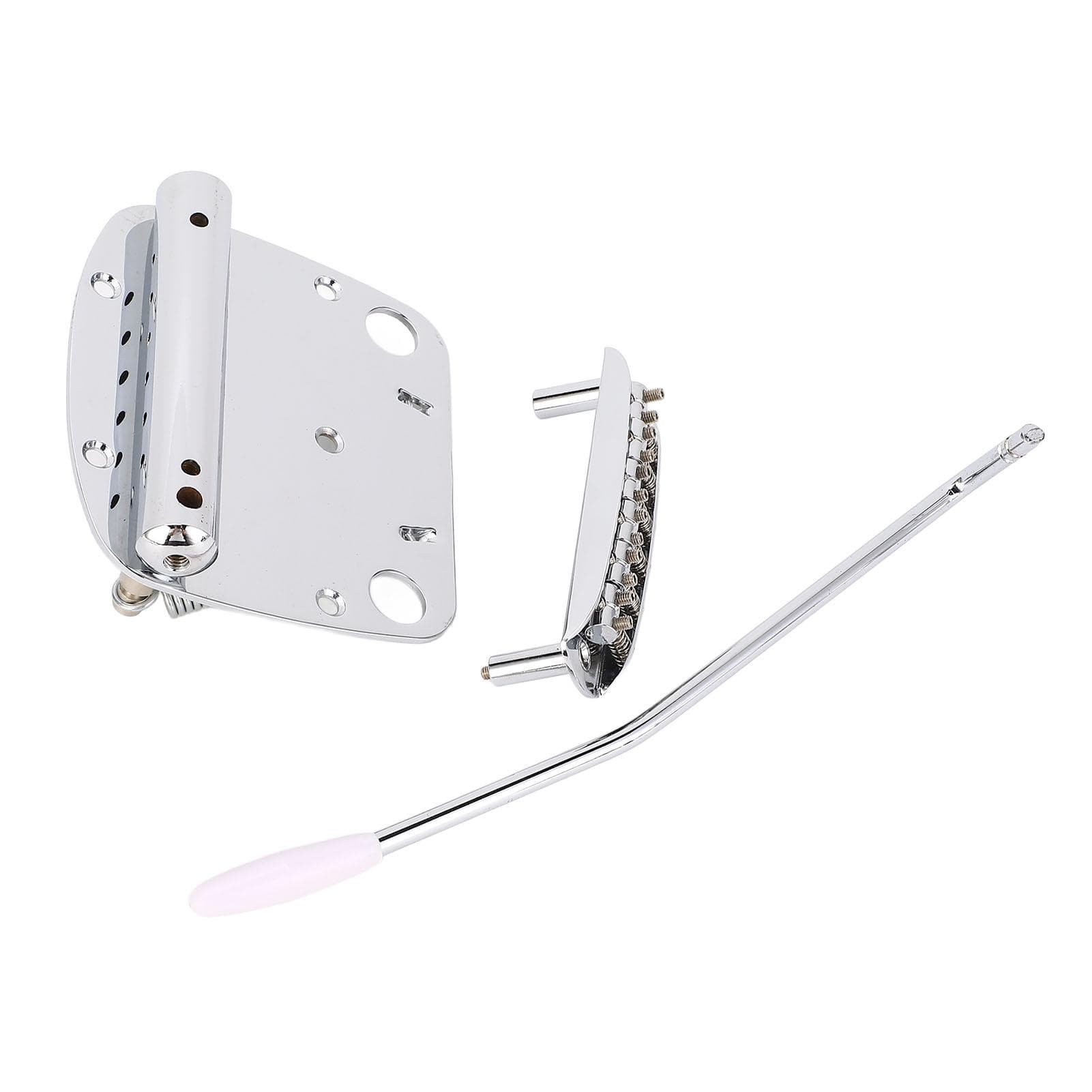 Guitar Tremolo Vibrato Bridge Tailpiece Set Vibrato Tailpiece and Tremolo Bridge for Mustang Guitar