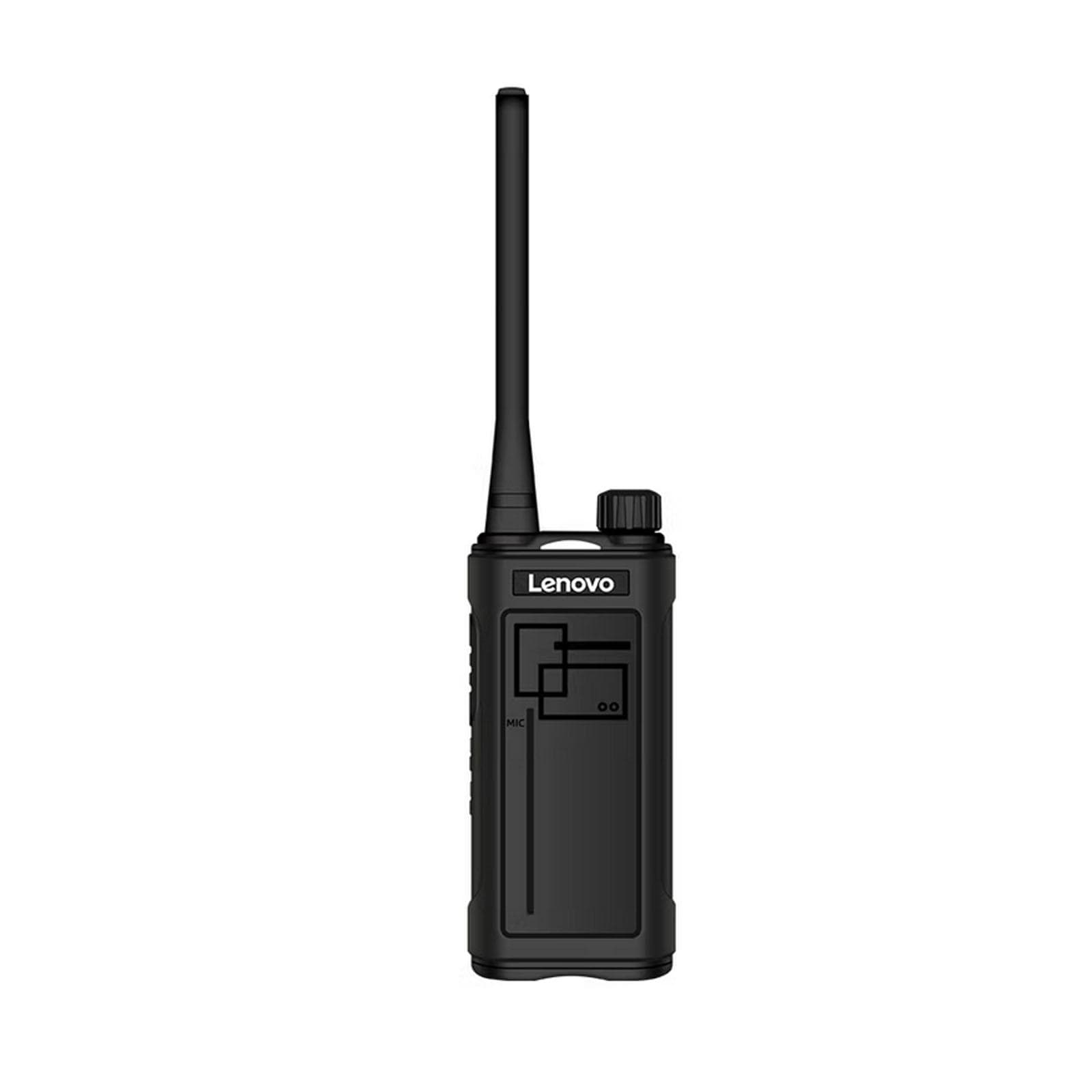 Lenovo N8 Walkie Talkie 16 Channel Professional FM Transceiver Handheld Two Way Radios Rechargeable EU Plug black