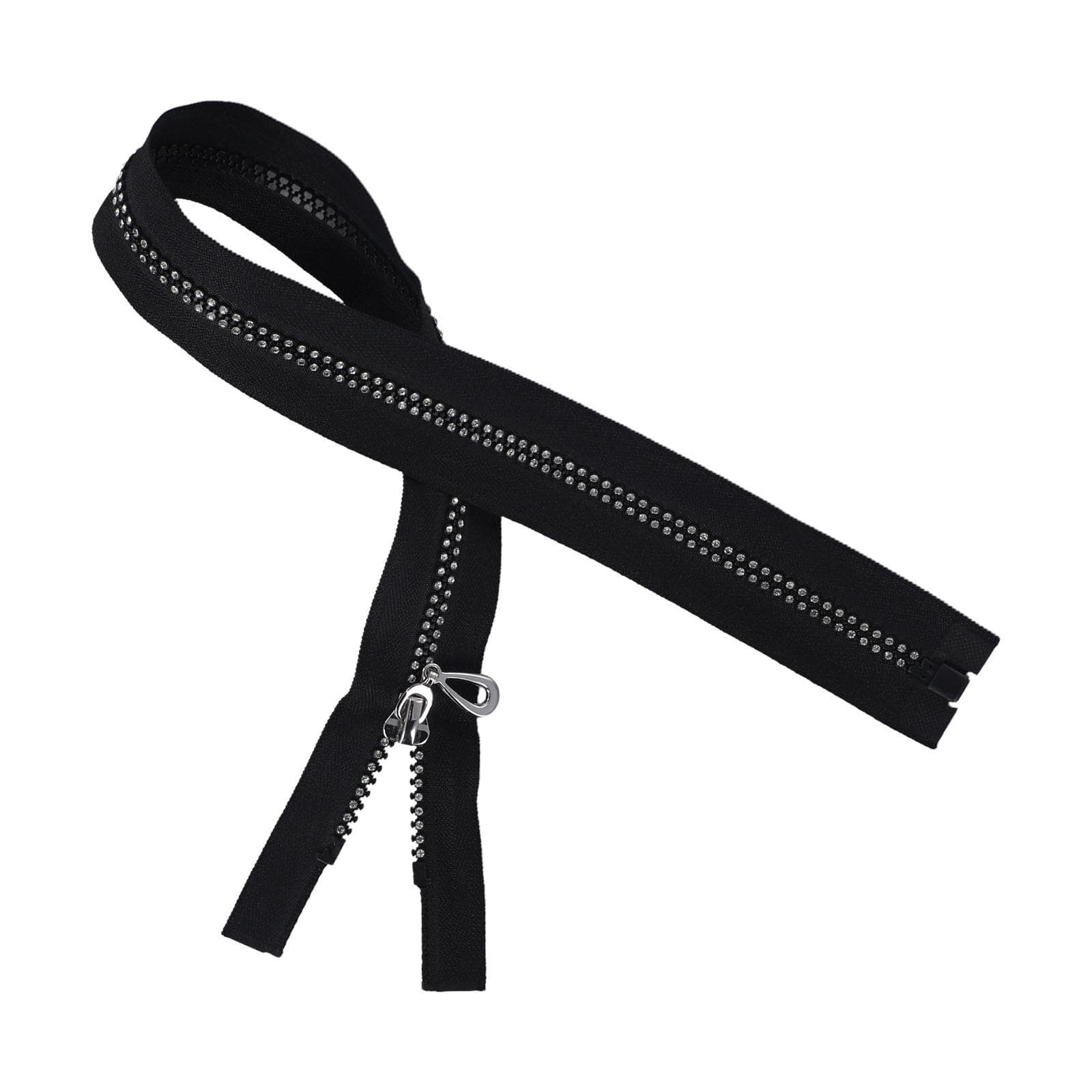 Luxury Rhinestone For Crystal Resin Zip for Handmade Projects and Repairs 50cm
