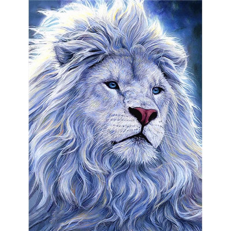 5D DIY Diamond painting Cross stitch Colored lion Diamond embroidery Mosaic decor 20X30CM
